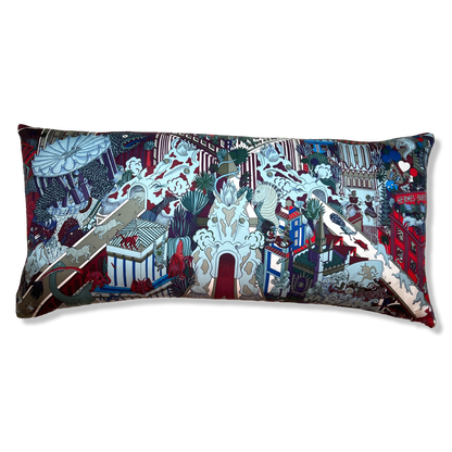 HERMES Animapolis Silk Scarf Pillow