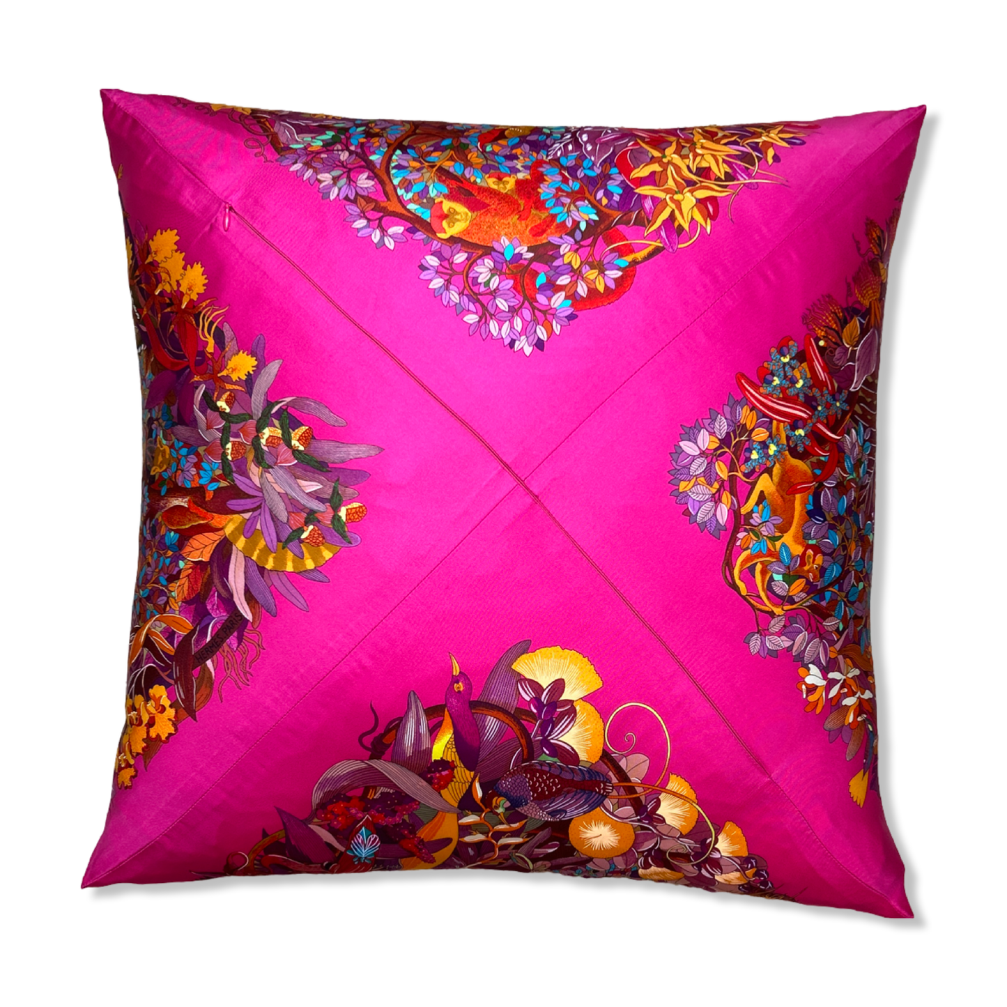 Au Coeur de la Vie Silk Scarf Pillow 22"