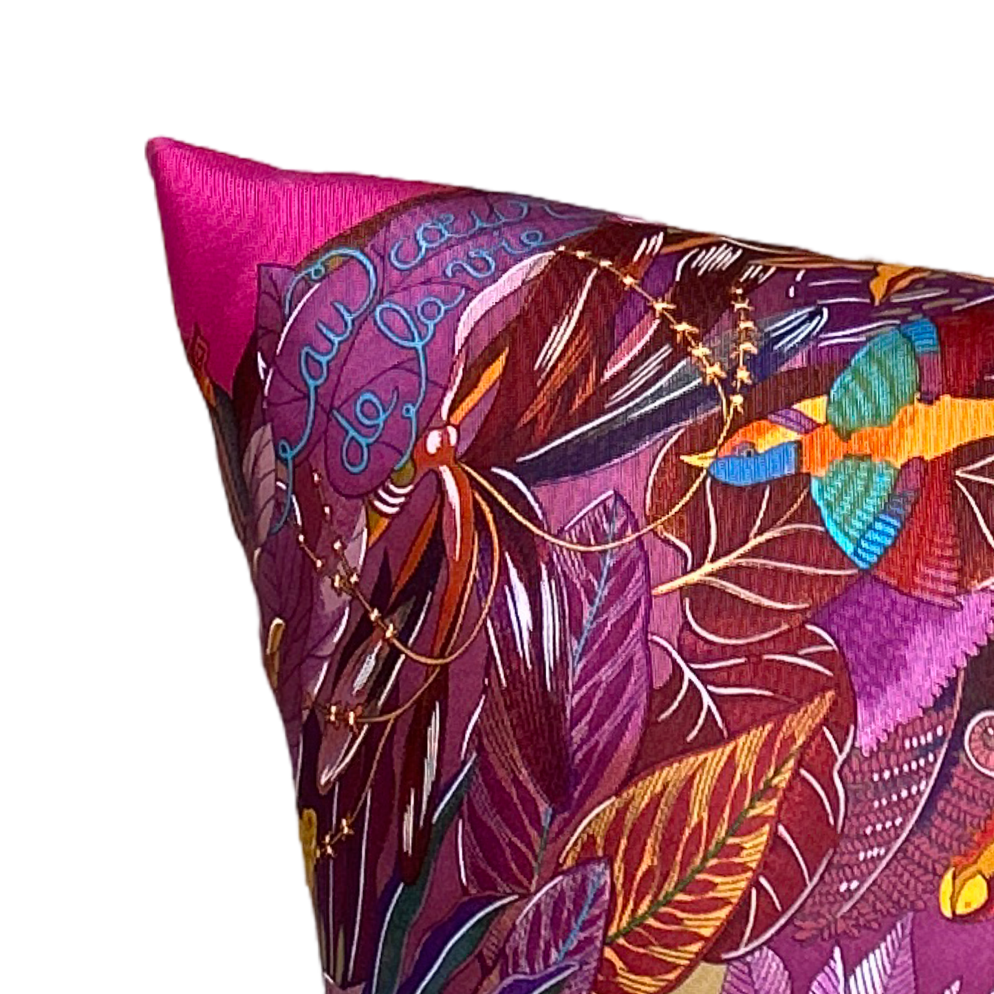 Au Coeur de la Vie Silk Scarf Pillow 22"
