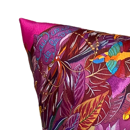Au Coeur de la Vie Silk Scarf Pillow 22"