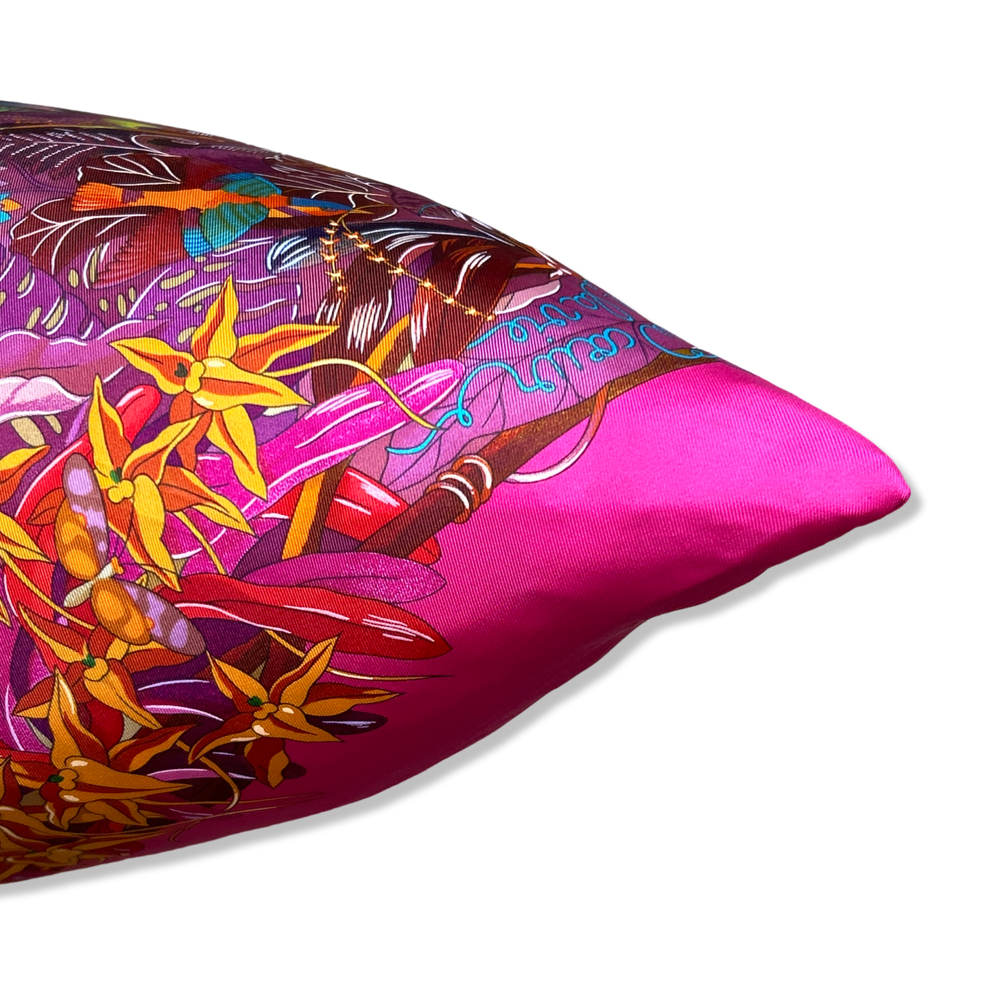 Au Coeur de la Vie Silk Scarf Pillow 22"
