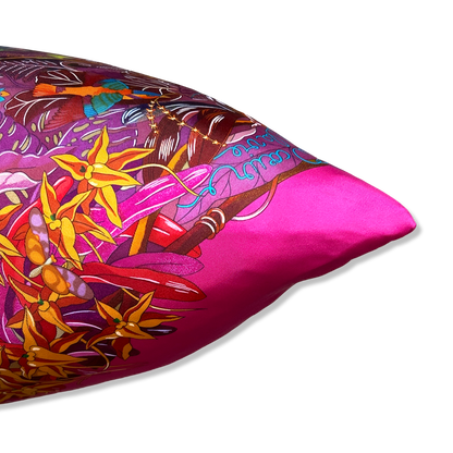 Au Coeur de la Vie Silk Scarf Pillow 22"