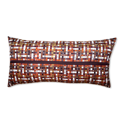 HERMES Bolduc Carre Vintage Silk Scarf Lumbar Pillow Throw Pillow Decorative Pillow