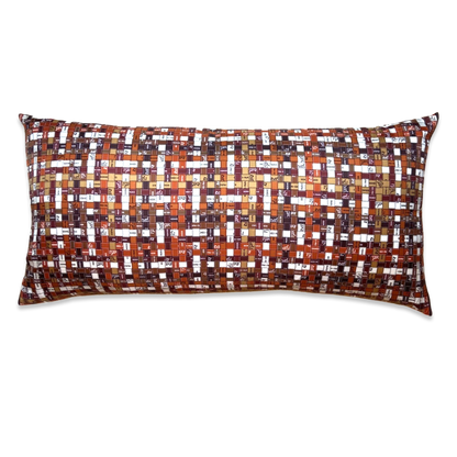 Vintage Hermes Pillow Bolduc au Carré Vintage Silk Scarf Lumbar Pillow 35" at Vintage Luxe Up