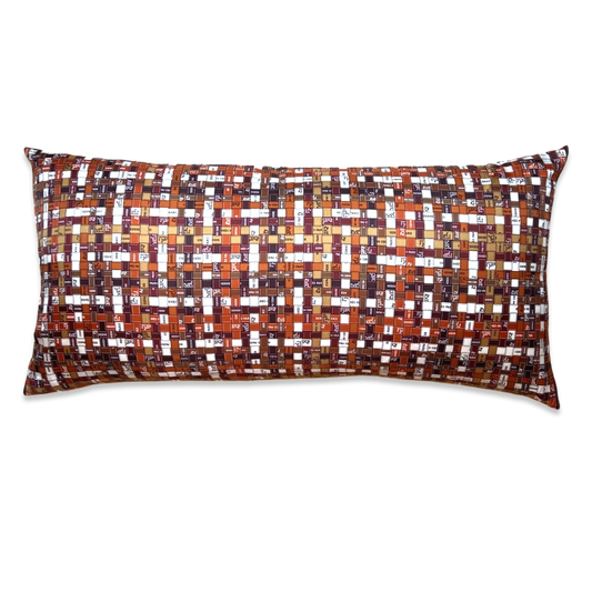 Vintage Hermes Pillow Bolduc au Carré Vintage Silk Scarf Lumbar Pillow 35" at Vintage Luxe Up