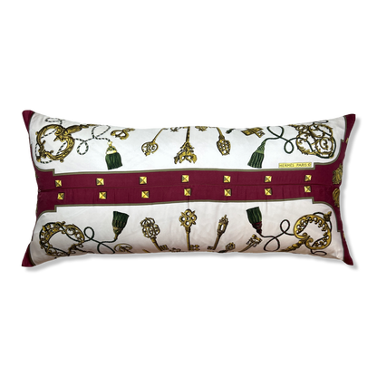 Cles Silk Scarf Lumbar Pillow 35"