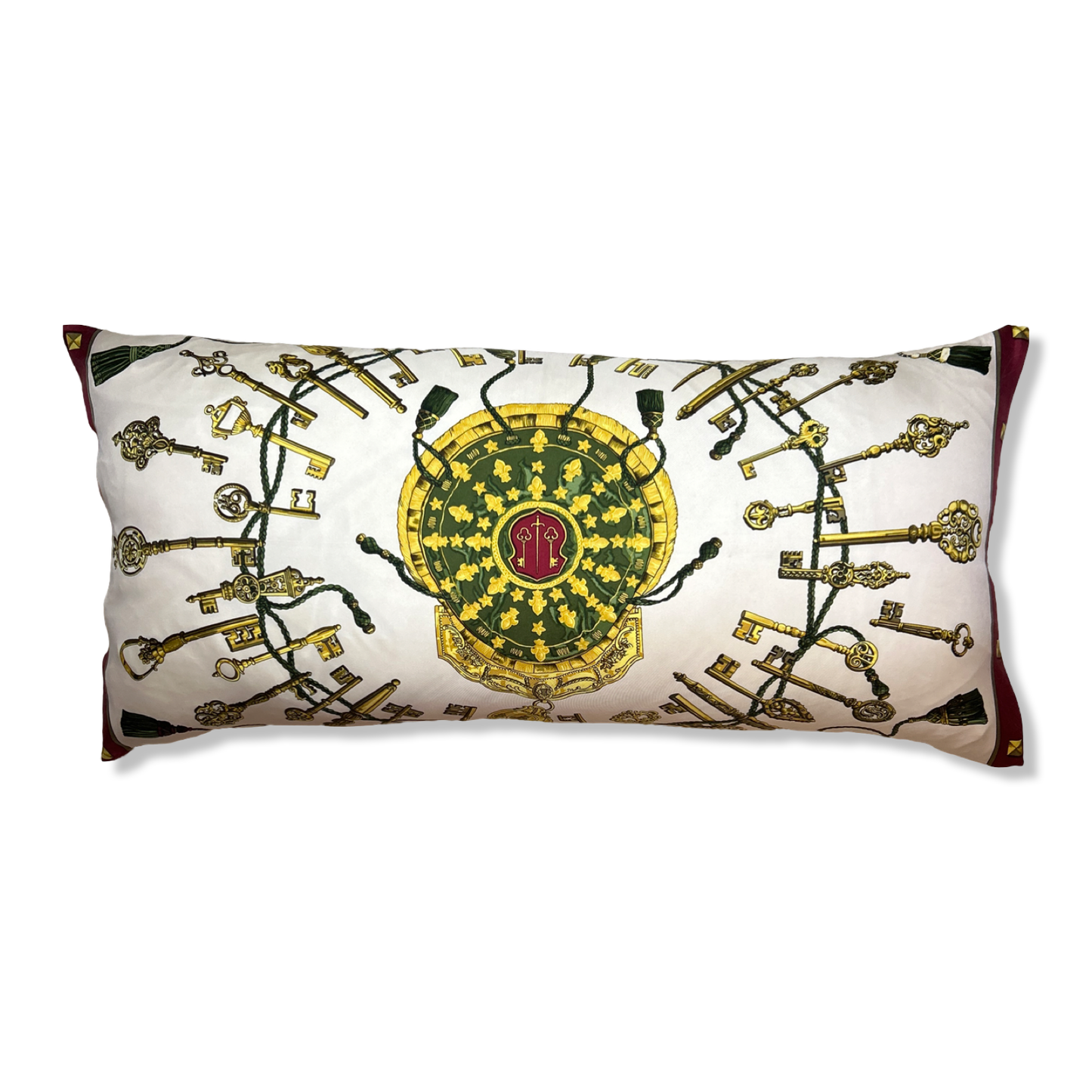 Cles Silk Scarf Lumbar Pillow 35"