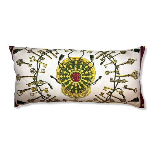 Cles Silk Scarf Lumbar Pillow 35"