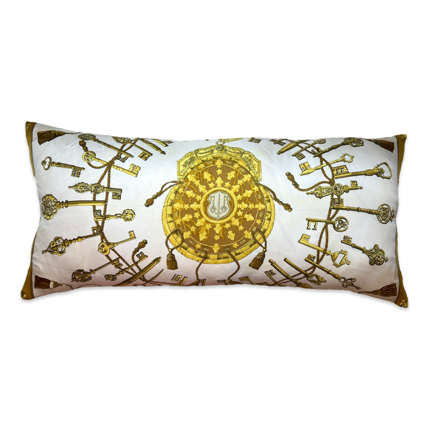 HERMES Les Cles Scarf Pillow Throw Pillow 