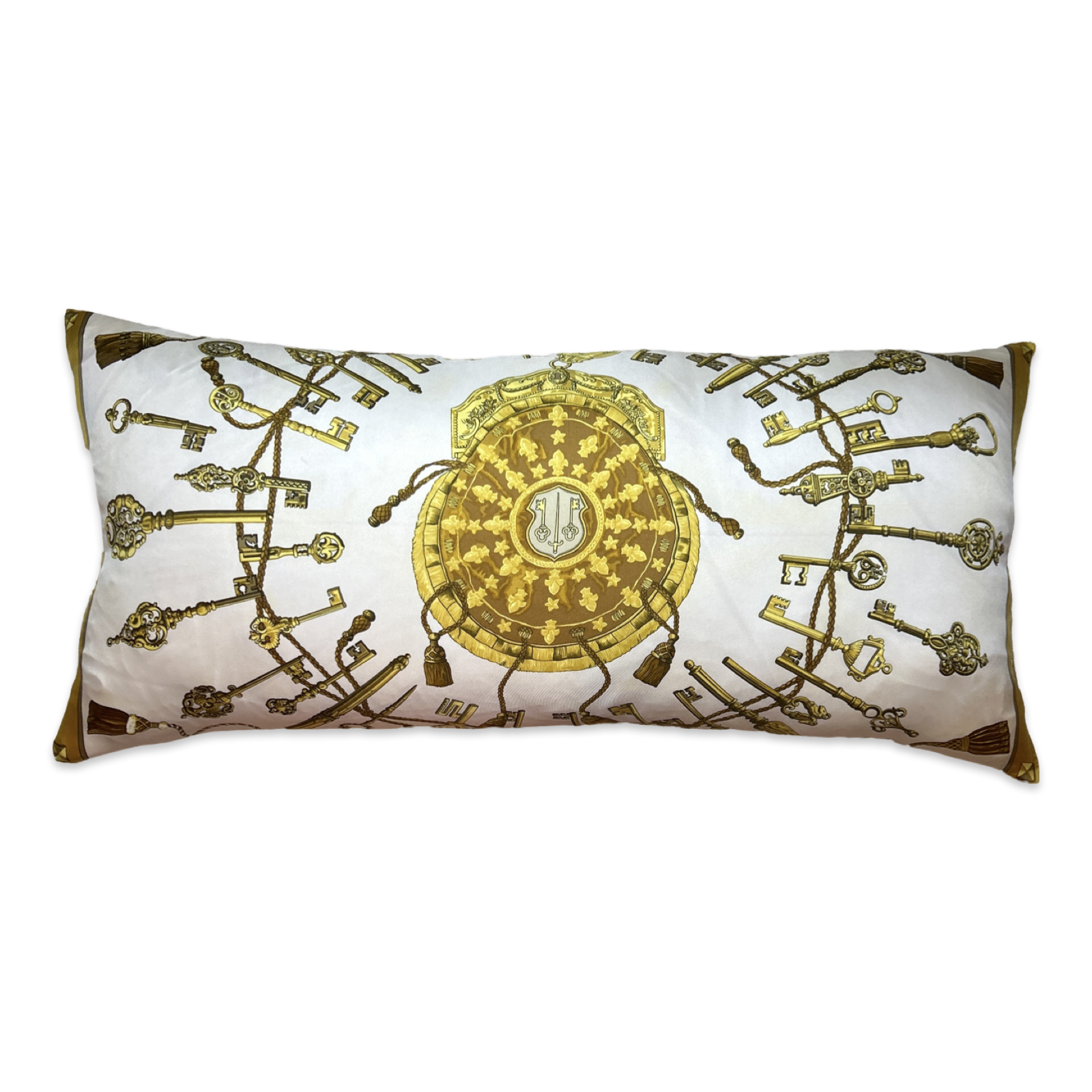 HERMES Les Cles Scarf Pillow Throw Pillow 