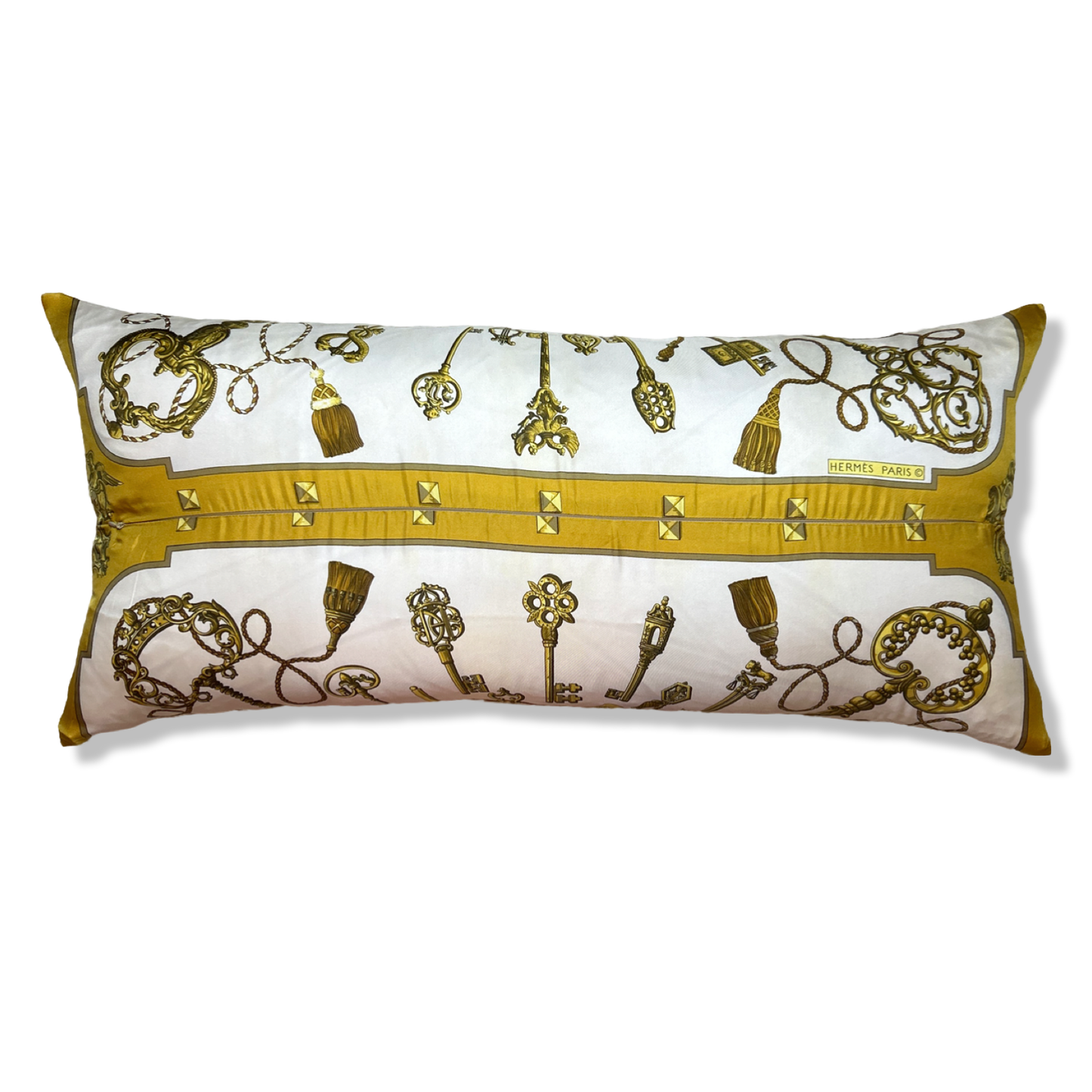 Cles Silk Scarf Lumbar Pillow 35"