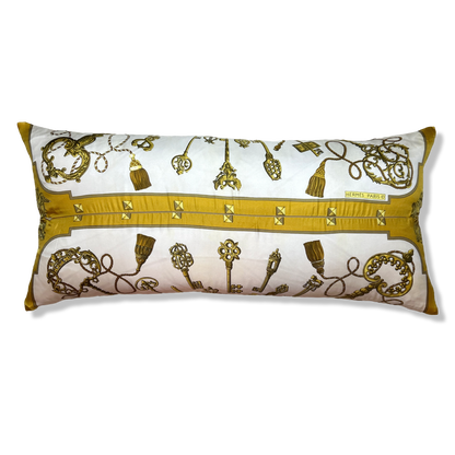 Cles Silk Scarf Lumbar Pillow 35"