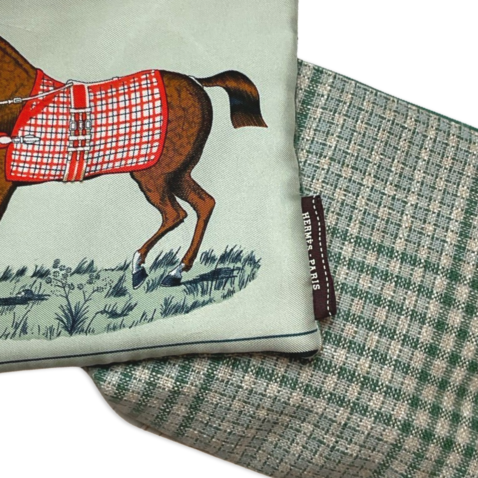 Hermes Couvertures et Tenues du Jour Vintage Scarf Crossbody Bag