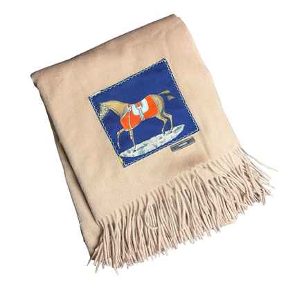 Hermes Couvertures et Tenues du Jour Blue Scarf | Hermes Cashmere Blanket