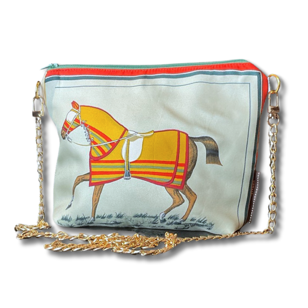 Hermes Couvertures et Tenues du Jour Vintage Scarf Crossbody Bag