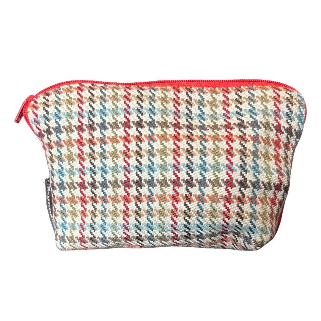 Couvertures et Tenues du Jour Red Vintage Silk Scarf Beauty Bag