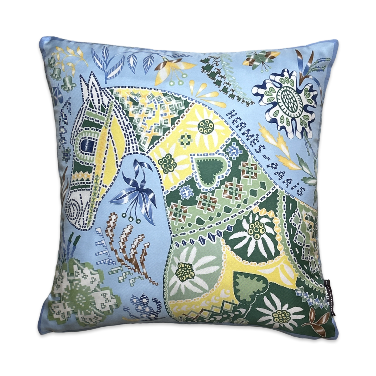 HERMES En Attendant Ulysse Scarf Pillow Decorative Pillow Throw Pillow