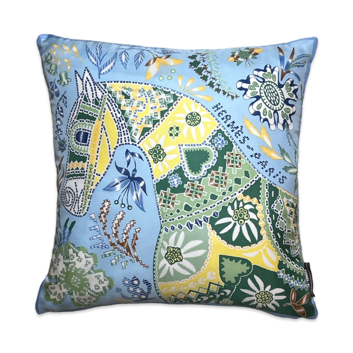 HERMES En Attendant Ulysse Scarf Pillow Decorative Pillow Throw Pillow