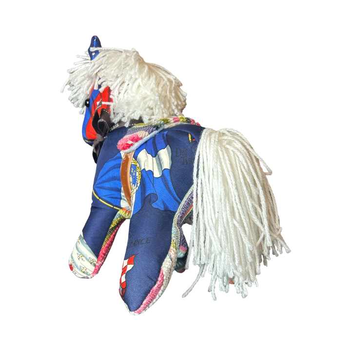 Hermes Pavois Scarf Patchwork Pony at VintageLuxeUp.com