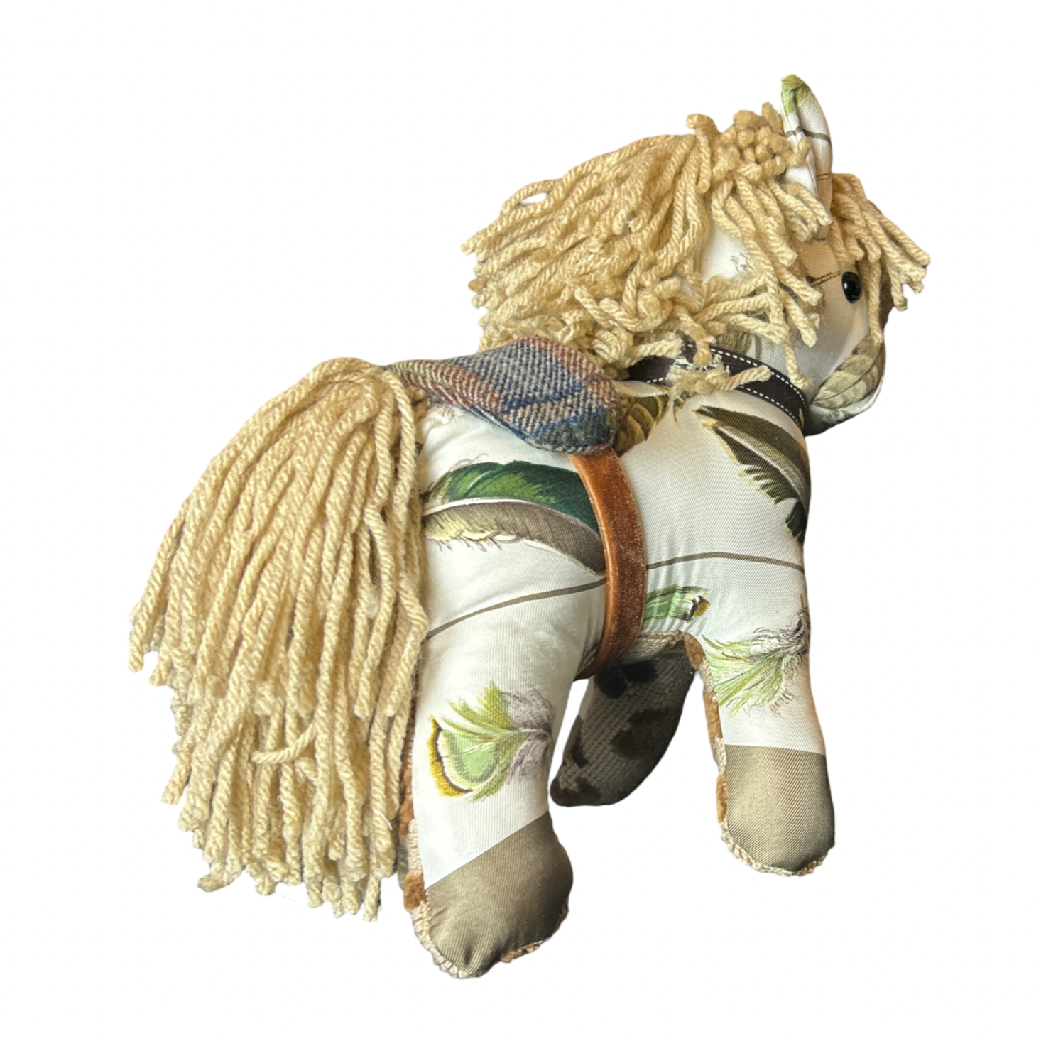 Hermes Les Plumes Scarf Patchwork Pony at VintageLuxeUp.com