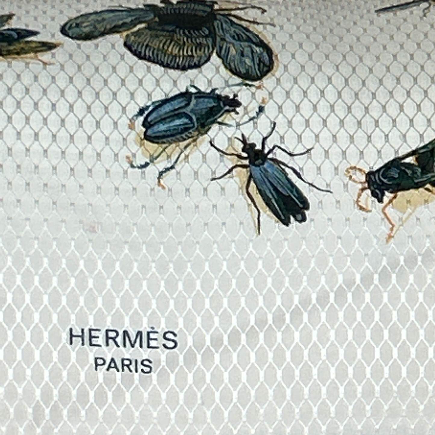 Insectes Vintage Silk Scarf Lumbar Pillow 35"