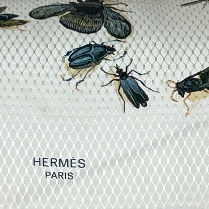 Insectes Vintage Silk Scarf Lumbar Pillow 35"