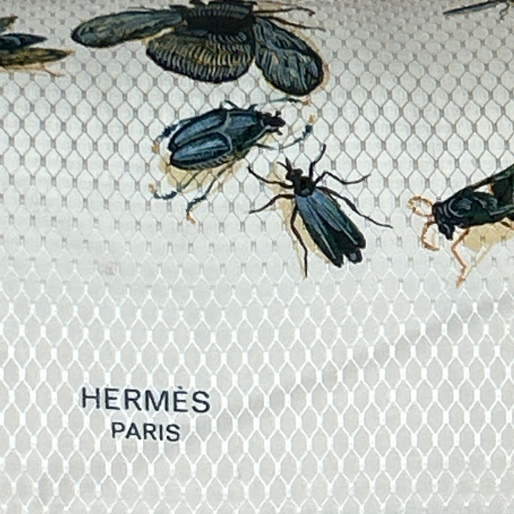 Les Insectes Vintage Silk Scarf Lumbar Pillow 35"