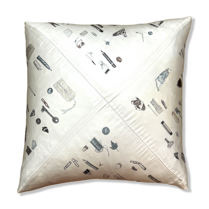 In The Pocket Vintage Silk Scarf Pillow 22"