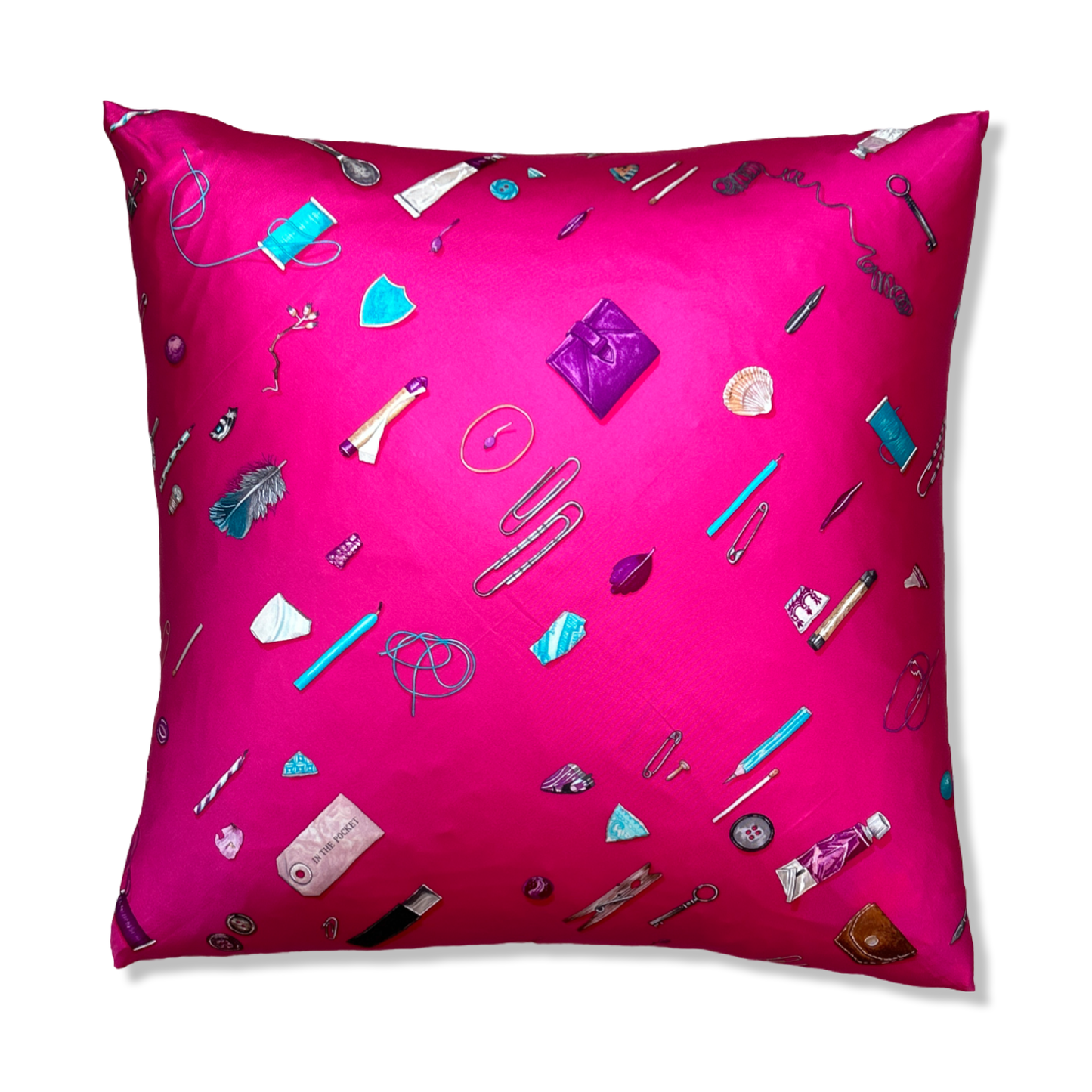 HERMES In The Pocket Scarf Pillow Throw Pillow 
