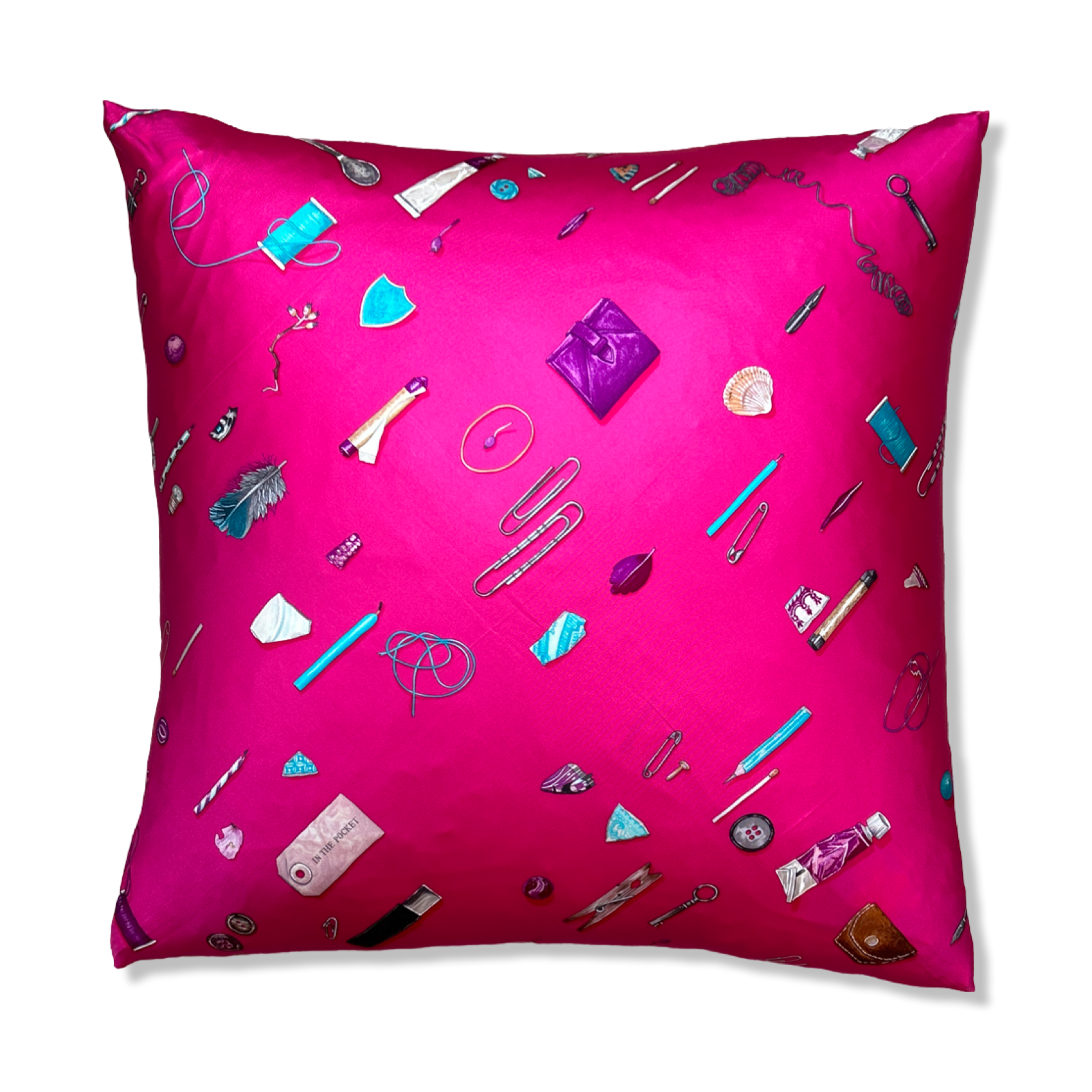 HERMES In The Pocket Scarf Pillow Throw Pillow 