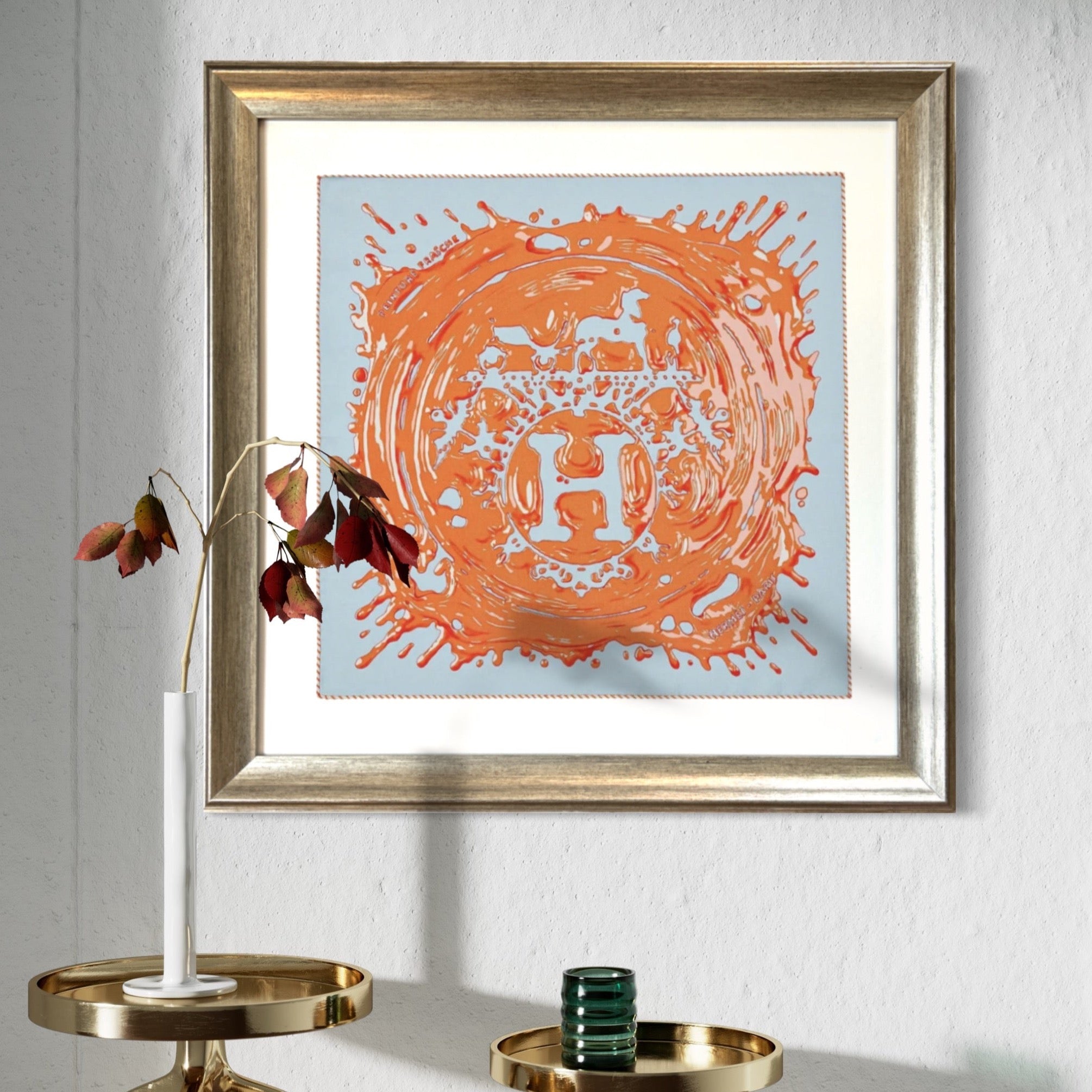 HERMES Peinture Fraiche Scarf Hermes Framed Scarf – Vintage Luxe Up