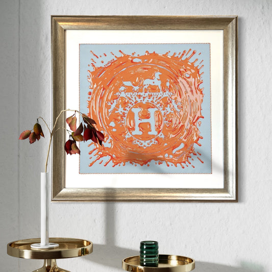 HERMES Peinture Fraiche Scarf Hermes Framed Scarf