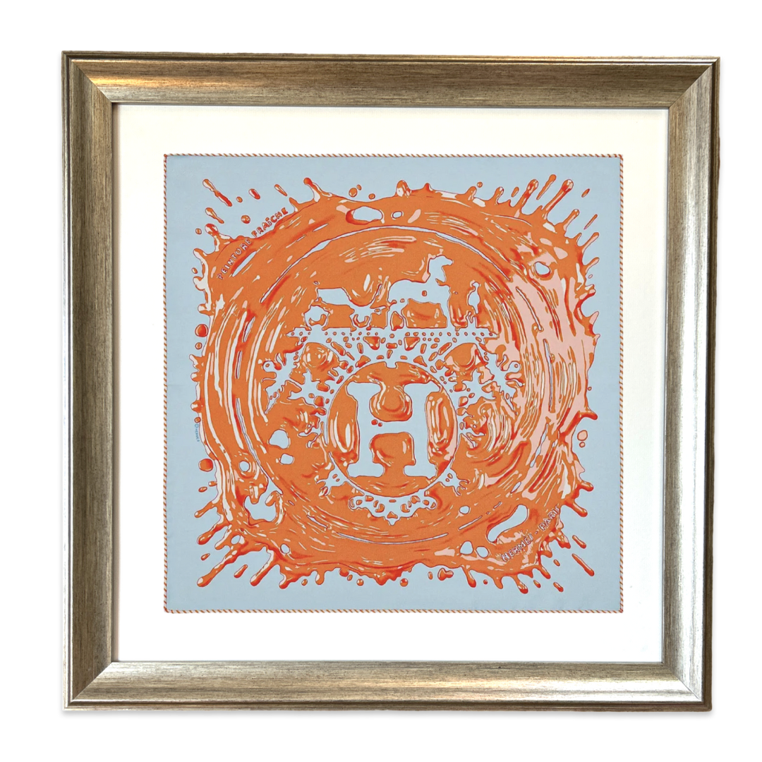 HERMES Peinture Fraiche Scarf Hermes Framed Scarf