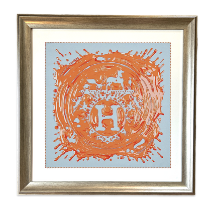 HERMES Peinture Fraiche Scarf Hermes Framed Scarf