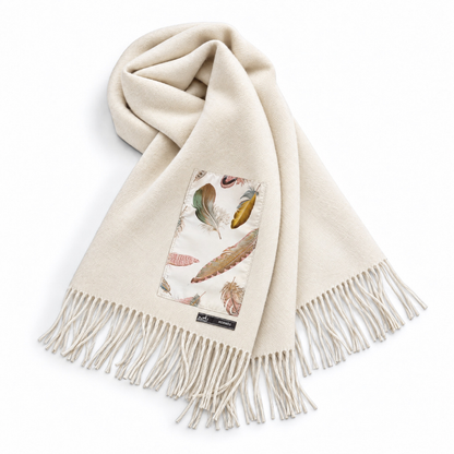 Hermes Plumes Silk & Cashmere Scarf