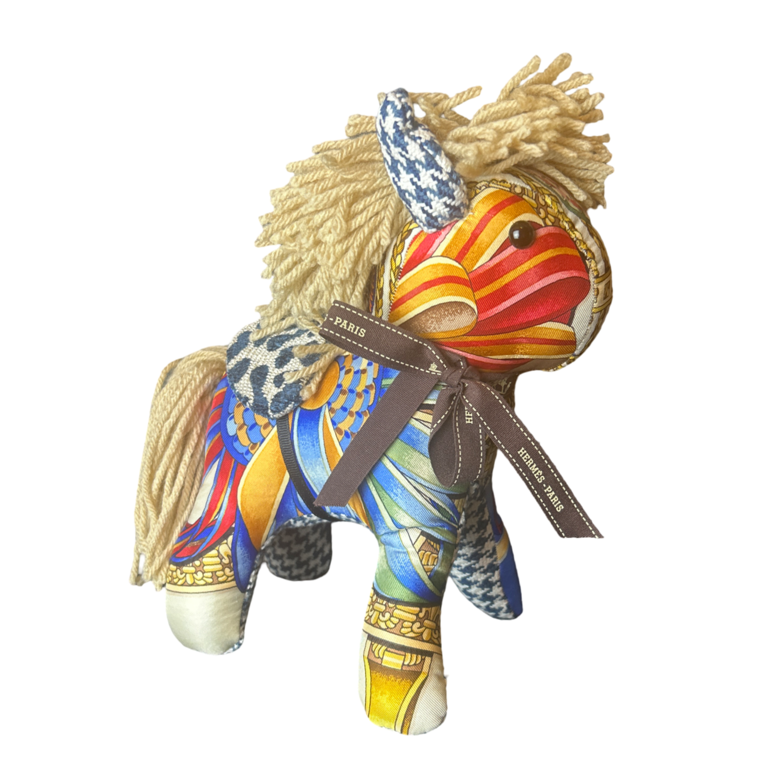 Hermes Rubans du Cheval Scarf Patchwork Pony at VintageLuxeUp.com