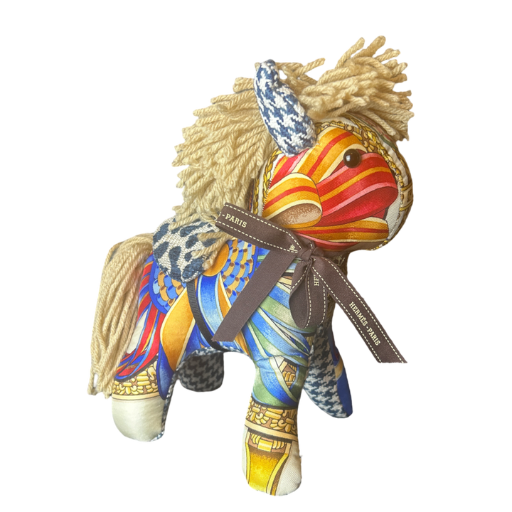 Hermes Rubans du Cheval Scarf Patchwork Pony at VintageLuxeUp.com