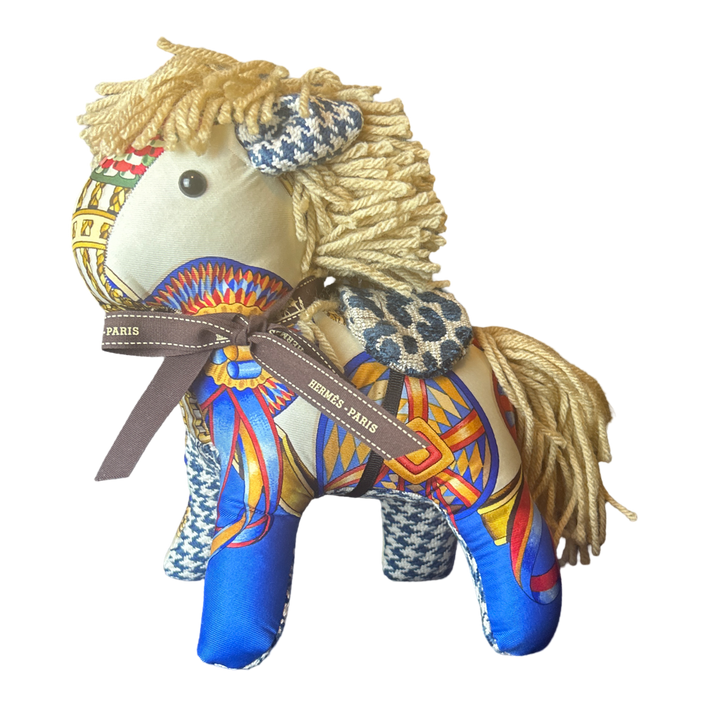 Hermes Rubans du Cheval Scarf Patchwork Pony at VintageLuxeUp.com