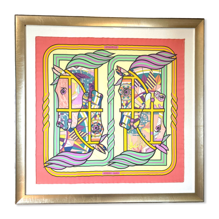 Hermes Quadrige Scarf Framed Hermes Scarf exclusively at Vintage Luxe Up