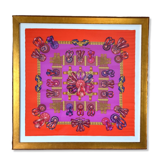 Hermes Rubans du Cheval Scarf Framed Hermes Scarf exclusively at Vintage Luxe Up
