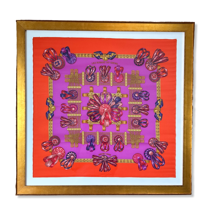 Hermes Rubans du Cheval Scarf Framed Hermes Scarf exclusively at Vintage Luxe Up
