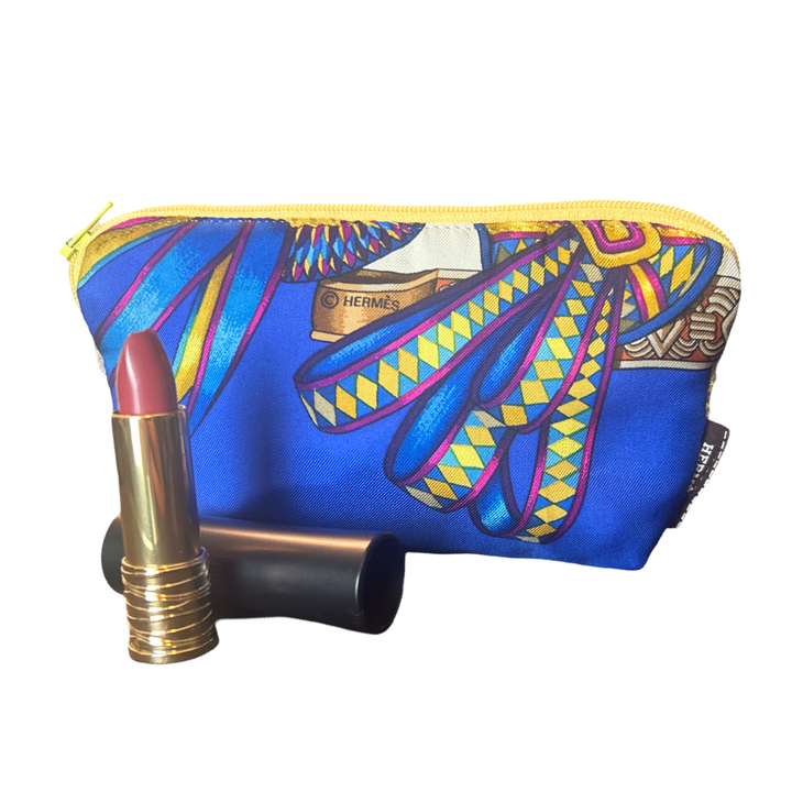 Hermes Rubans du Cheval Scarf Beauty Bag at Vintage Luxe Up