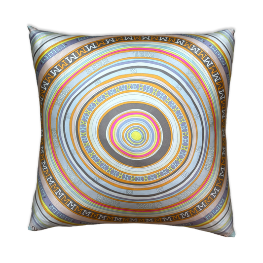 Tohu Bohu Vintage Silk Scarf Pillow 22"
