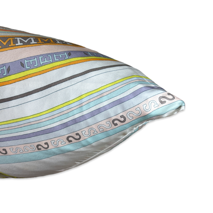 Tohu Bohu Vintage Silk Scarf Pillow 22"