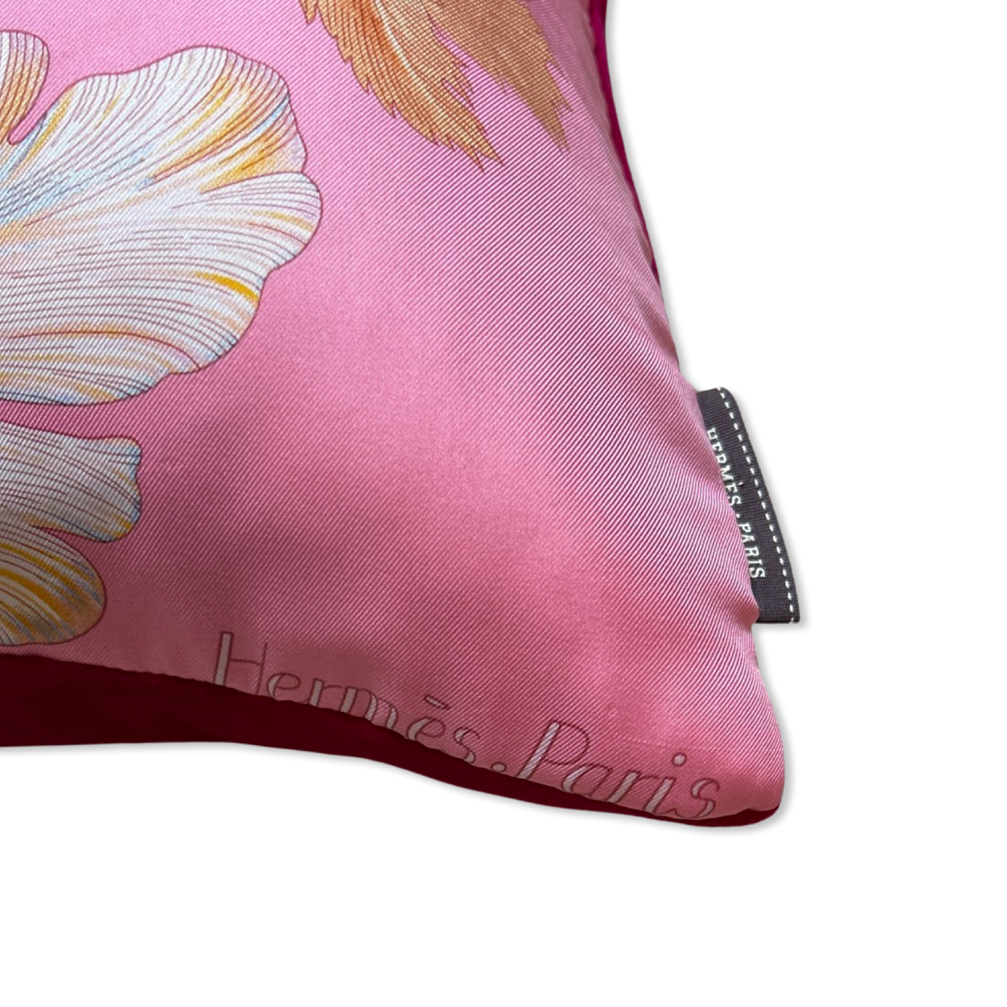 Tulipomanie Pink Vintage Silk Scarf Lumbar Pillows 35"