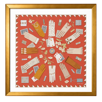 Hermès Heure des Gants Framed Scarf | Vintage Luxe Up