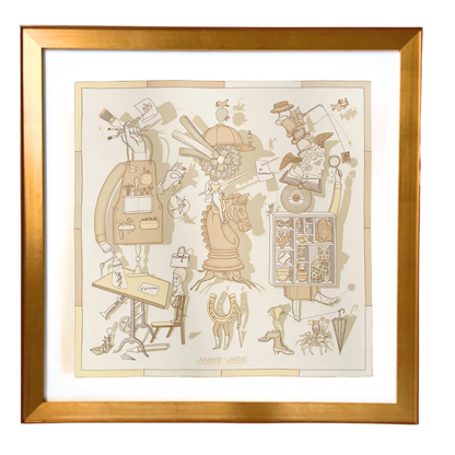 HERMÈS Illusion Exquise Scarf | Framed Hermes Scarf at Vintage Luxe Up