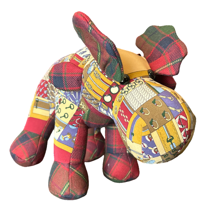 Gucci Cravatte Silk Scarf Patchwork Moose at Vintage Luxe Up