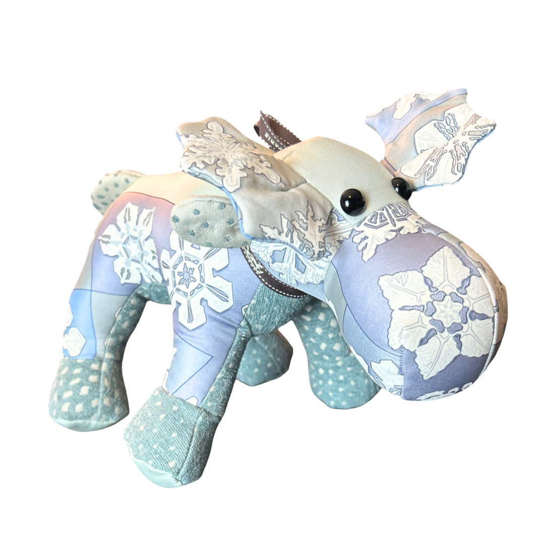 Hermes Feux d'Hiver Scarf Moose at Vintage Luxe Up