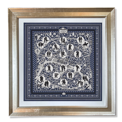 HERMES AMOUREAUX DE PARIS SCARF FRAMED HERMES SCARF AT VINTAGE LUXE UP